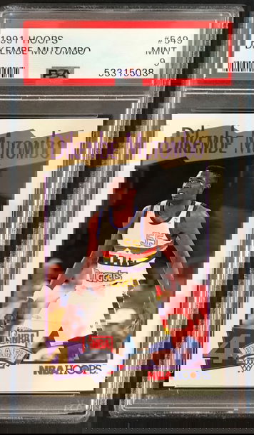 1991-92 Hoops #549 Dikembe Mutombo PSA 9 RC