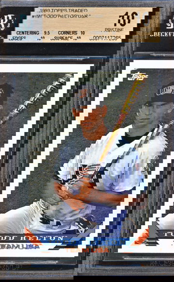 Todd Helton 1993 Topps Traded BGS 10 PRISTINE #19T