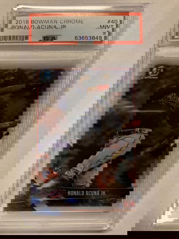 2018 Bowman Chrome Ronald Acuna Jr Rookie PSA 9