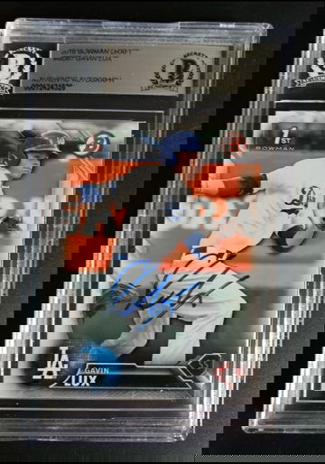 Gavin lux signed 2016 bowman's 1st!