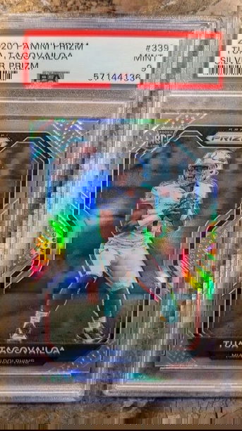 2020 PANINI PRIZM TUA TAGOVAILOA #339 RC ROOKIE SILVER PRIZM PSA 9 MINT DOLPHINS