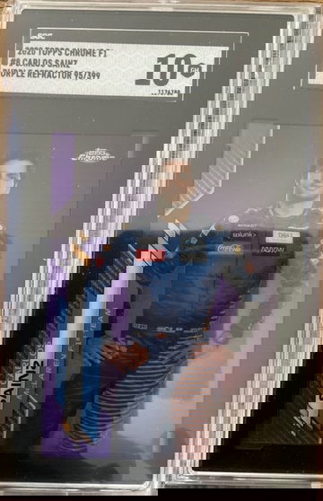 2020 Topps Chrome Carlos Sainz Purple Refractor 95/399 SGC 10