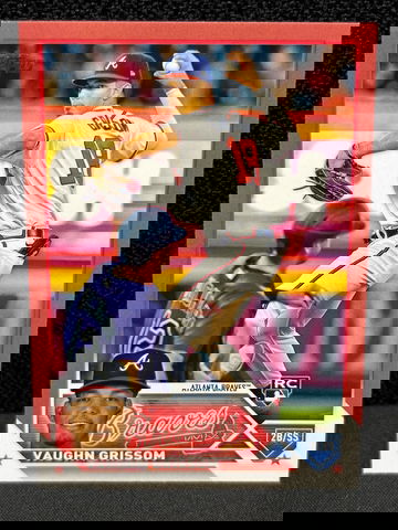 2023 Topps Series 1 Vaughn Grissom Mother’s Day Pink Parallel /50 RC