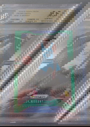Ja Morant RC 2019 Panini Prizm Green Refractor BGS 9.5