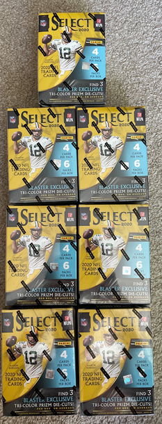 2020 Select Football NFL - Blaster Box Lot of 7