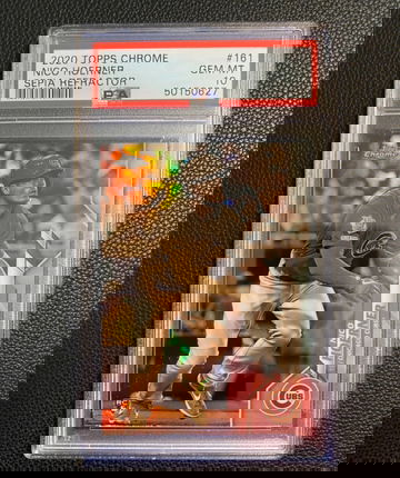 2020 Topps Chrome Nico Hoerner Sepia - PSA10