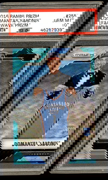 2016 Panini Prizm Domantas Sabonis Teal Wave Prizm /25 PSA 10 RC