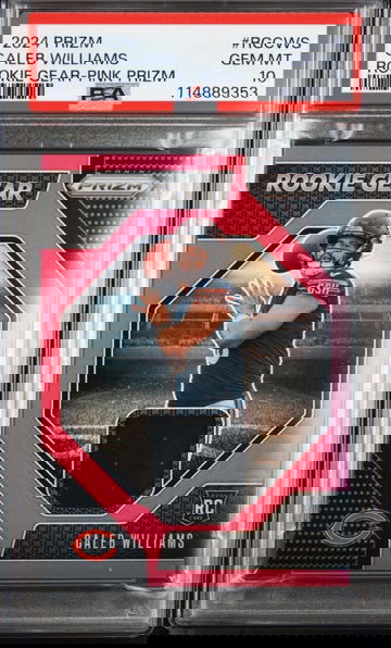 Caleb Williams Rookie Gear Pink Prizm PSA 10