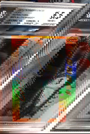 Allen Iverson 1996 Bowman Best picks refractor rookie BGS 8.5