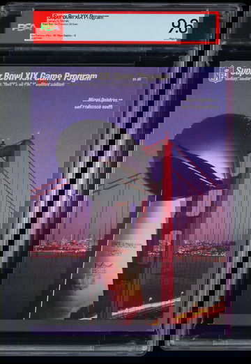 1985 Super Bowl XIX Game Program PSA 9.6 (Near Mint+) Joe Montana vs Dan Marino