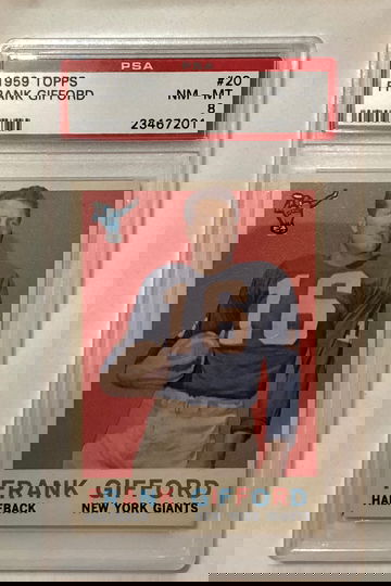 1959 TOPPS FRANK GIFFORD #20 NM-MT  8