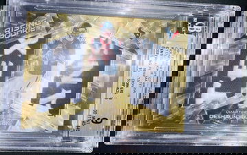 2017 Panini Spectra Deshaun Watson Gold Vinyl 1/1 Rookie Rc Patch Logo BGS 9 .5 from Gem