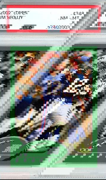 2002 TOPPS TOM BRADY #248 NEW ENGLAND PATRIOTS PSA 8 NM-MT