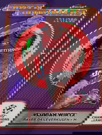 2024-25 Topps Finest FLORIAN WIRTZ Prized Footballers Purple Refractor /299