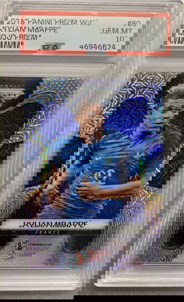 KYLIAN MBAPPE 2018 WORLD CUP MOJO PRIZM ROOKIE PSA 10 GEM