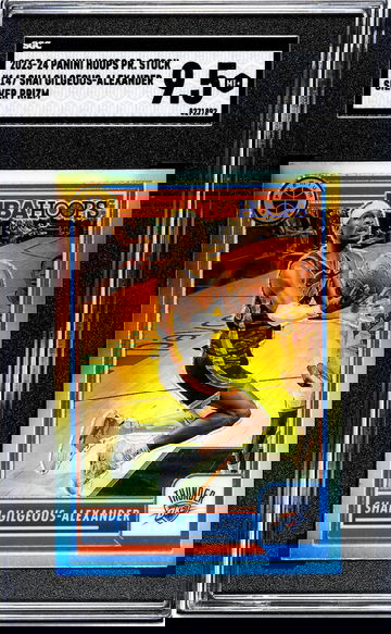 2023-24 Panini Hoops Premium Stock #147 Shai Gilgeous-Alexander Silver Prizm SGC 9.5