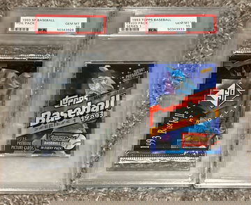 1993 Upper Deck UD SP Foil Baseball Pack and Topps Series 1 Cello Pack PSA 10 