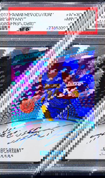 2017 Kobe Bryant Panini Revolution Cubic Squares Blue Auto 2/50 PSA 9 Autograph SP