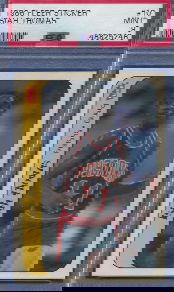 1986 Fleer Sticker Isiah Thomas #10 PSa 10 - just back from PSA