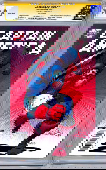 CAPTAIN AMERICA #25 CGC-SS 9.8 VARIANT SIGNED BY CAP CREATOR JOE SIMON 1913-2011