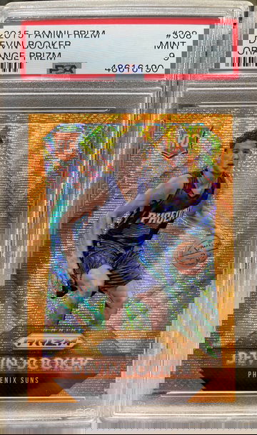 2015 Devin Booker Panini Prizm Orange Wave PSA 9