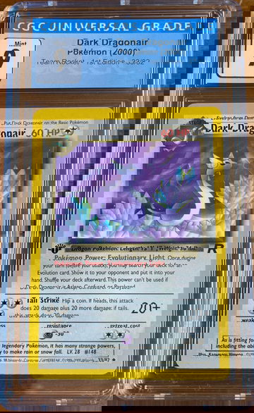 2000 Pokémon Rocket 1st Edition Dark Dragonair CGC 9