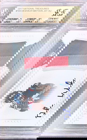 2017 National Treasures Deshaun Watson Rookie Patch Auto RPA /99 BGS 9.5/10