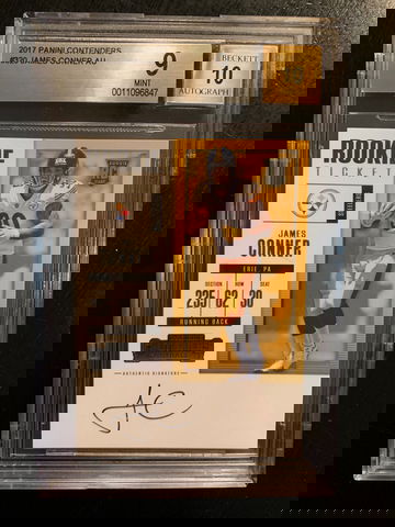 2017 Contenders James Conner #320 Auto BGS 9/10