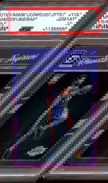 2016-17 Donruss Optic Purple Brandon Ingram Lakers RC Rookie PSA 10