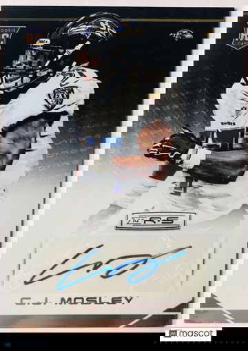 2014 Panini Rookies and Stars C.J. MOSLEY Rookie Card RC AUTO #116 Ravens JETS