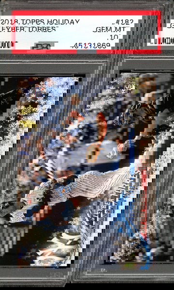 GLEYBER TORRES PSA 10 RC 2018 TOPPS HOLIDAY #182