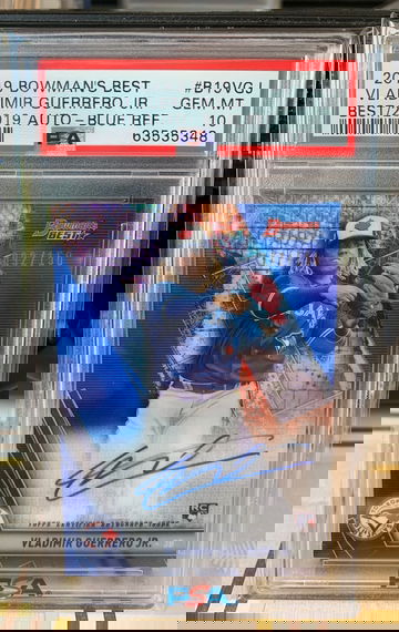 2019 Bowman’s Best Vladimir Guerrero Jr Rookie Autograph Blue Refractor PSA 10