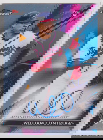 WILLIAM CONTRERAS - RC 2021 TOPPS FINEST ROOKIE CARD # FA-WC ON-CARD AUTOGRAPH