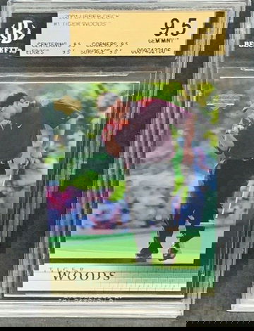 2001 Upper Deck #1 Tiger Woods BGS Quad 9.5 Gem Mint