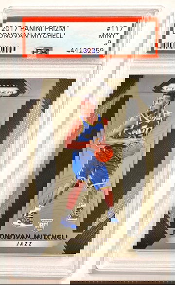 2017 Panini Prizm Donovan Mitchell #117 Rookie PSA 9