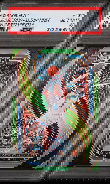 2024 Panini Select Neon Green Prizm Shai Gilgeous-Alexander #131 /75 PSA 10