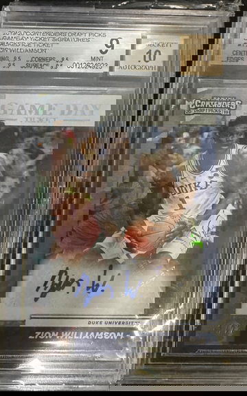 19-20 Contenders Draft Picks Zion Williamson Cracked Ice Auto 18/23