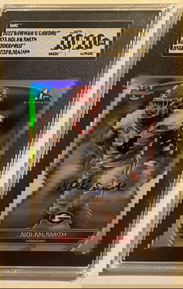 2022 Bowman U Chrome 1st Bowman Refractor AUTO Nolan Smith SGC 10 / AUTO 10