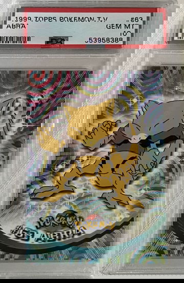 1999 Topps Pokemon TV Animation Abra #63 PSA 10