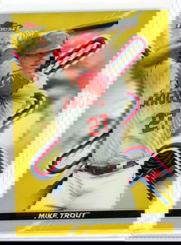 2022 Topps Finest #27 Mike Trout Gold Refractor