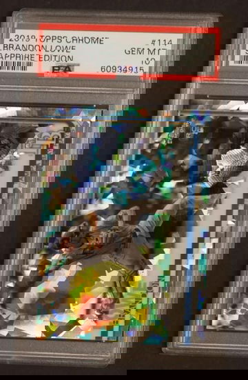 2019 Topps Chrome Sapphire Edition Brandon Lowe #114 RC PSA 10