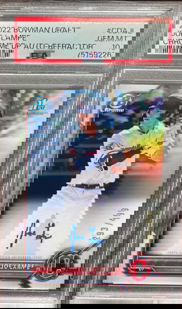 2022 Bowman Draft Joe Lampe Auto Refractor /499 PSA 10
