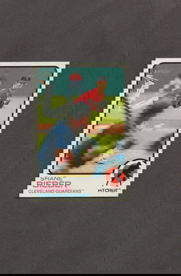 2022 Topps Heritage Mini #230 Shane Bieber /100 Guardians