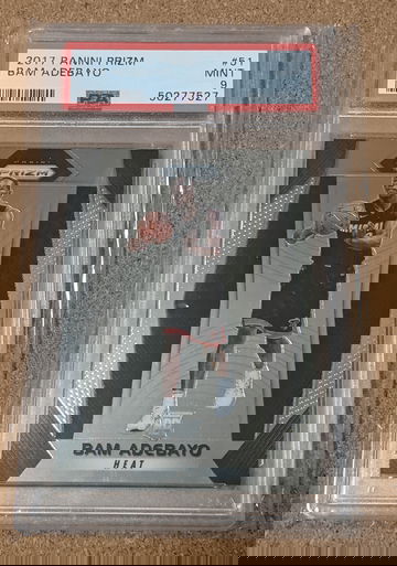 2017-18 PRIZM BASKETBALL 🏀 BAM ADEBAYO PSA 9 ROOKIE MIAMI HEAT RC 🔥