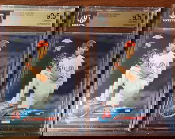 Lot of 2 Shohei Ohtani 2018 Topps Chrome BGS 9.5 GEM MINT #150 Pitching Angels