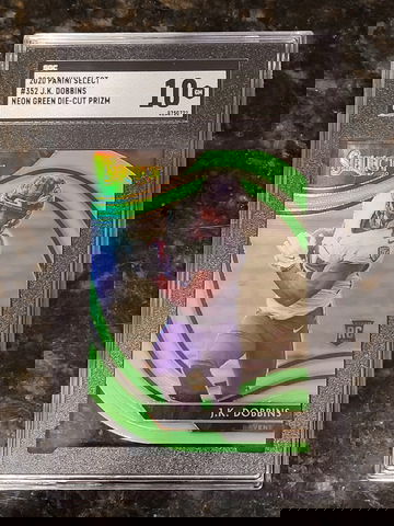 2020 Select JK DOBBINS Field Level Green Die Cut SP RC SGC 10 Baltimore Ravens