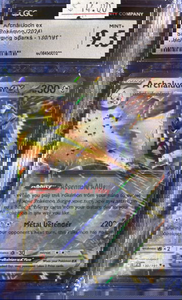 2024 Pokémon Archuladon ex Surging Sparks 130/191 CGC 9.5 Mint+