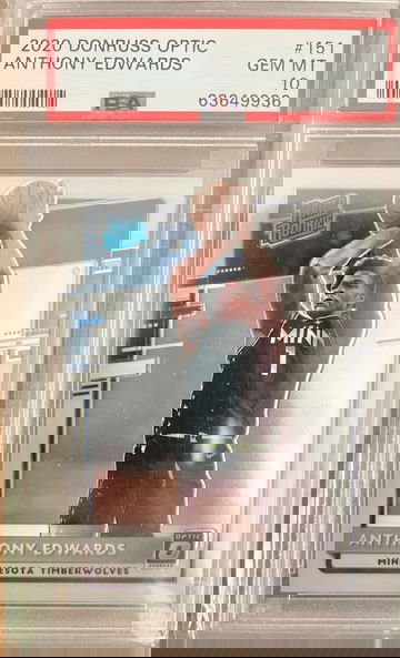 2020 DONRUSS OPTIC ANTHONY EDWARDS PSA GEM MT 10