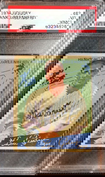 1934 Goudey Hank Greenberg Rookie RC #62 PSA 3