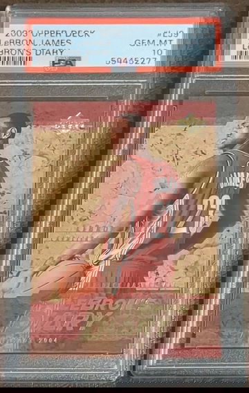 2003, Upper Deck, LeBron's Diary, #LJ9, LeBron James, Rookie, PSA 10